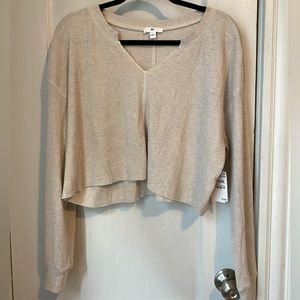 BP cropped waffle knit shirt